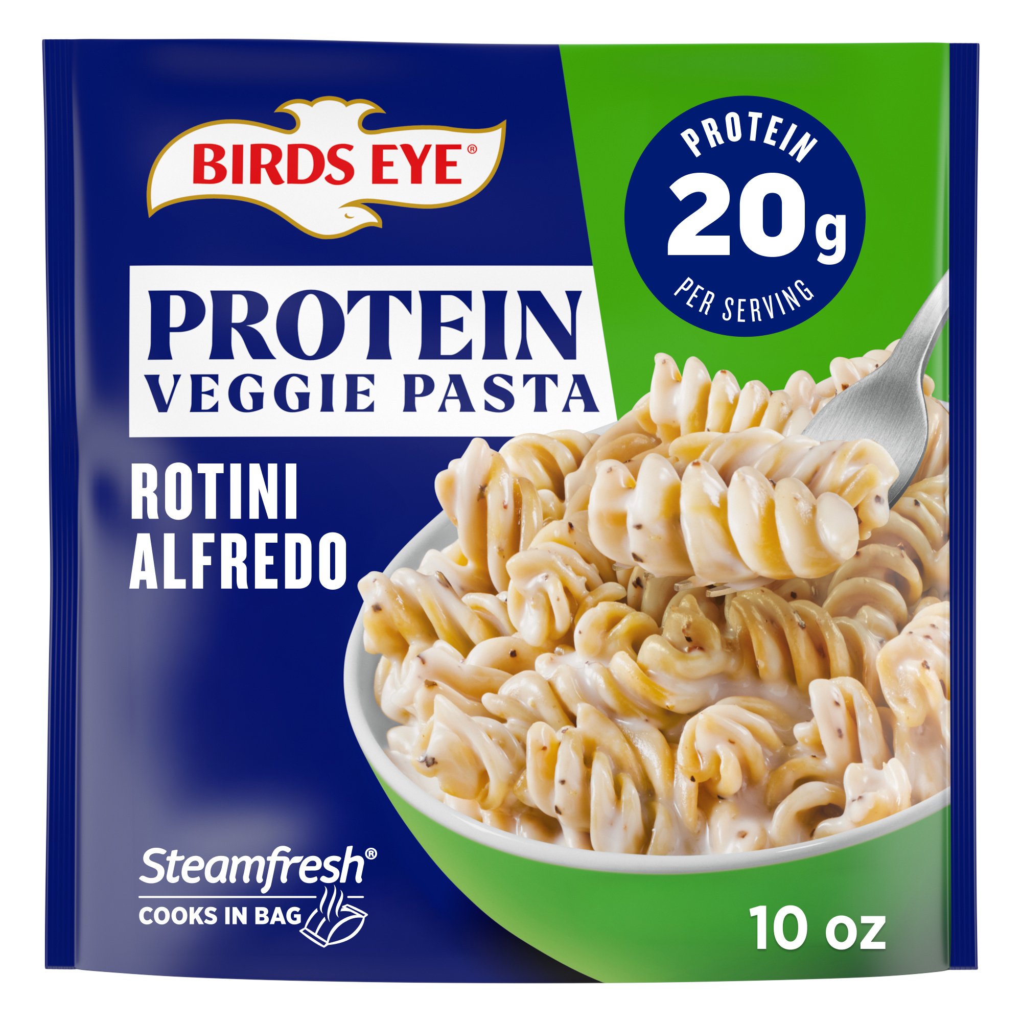 Birds Eye Protein Veggie Pasta with Alfredo, 20g of Protein