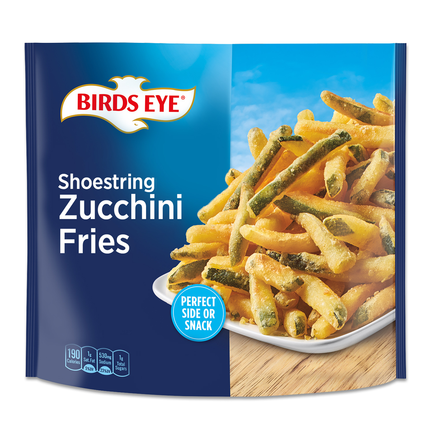 ブライカー　SB スリーブ　ショート Birds Eye Shoestring Zucchini Fries, Frozen Vegetable Snack Bag