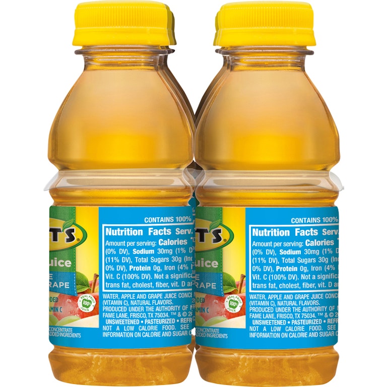 Mott's 100% Apple White Grape Juice, fl oz bottles, pack
