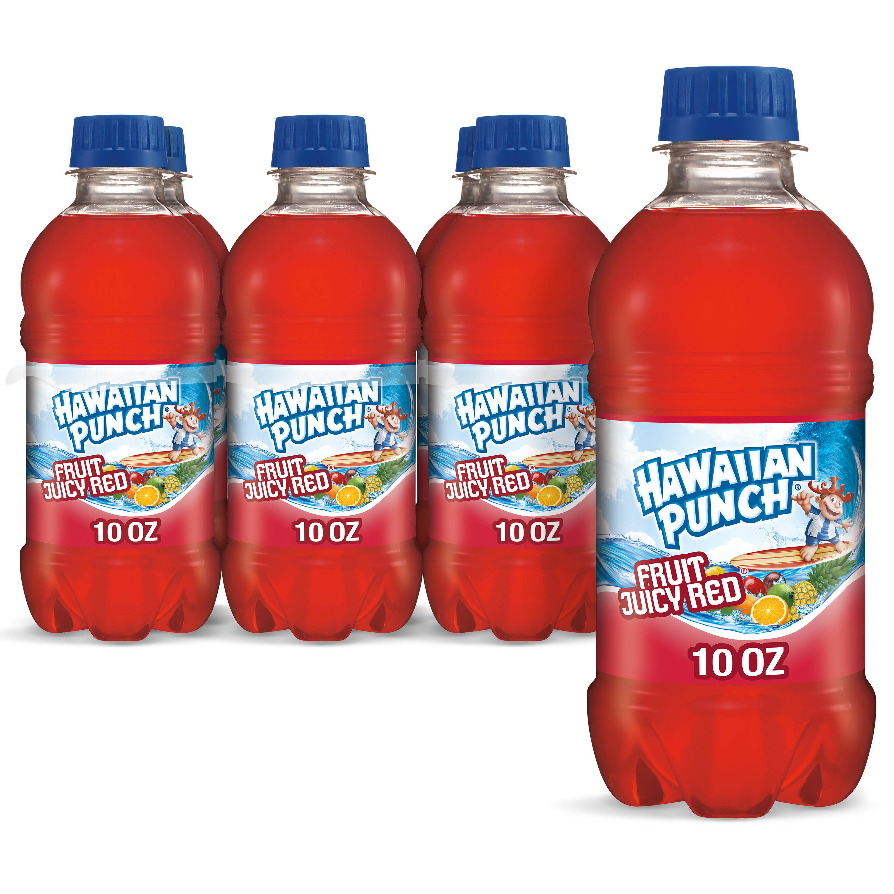 Hawaiian Punch Fruit Juicy Red Juice Drink, 10 fl oz bottles, 6