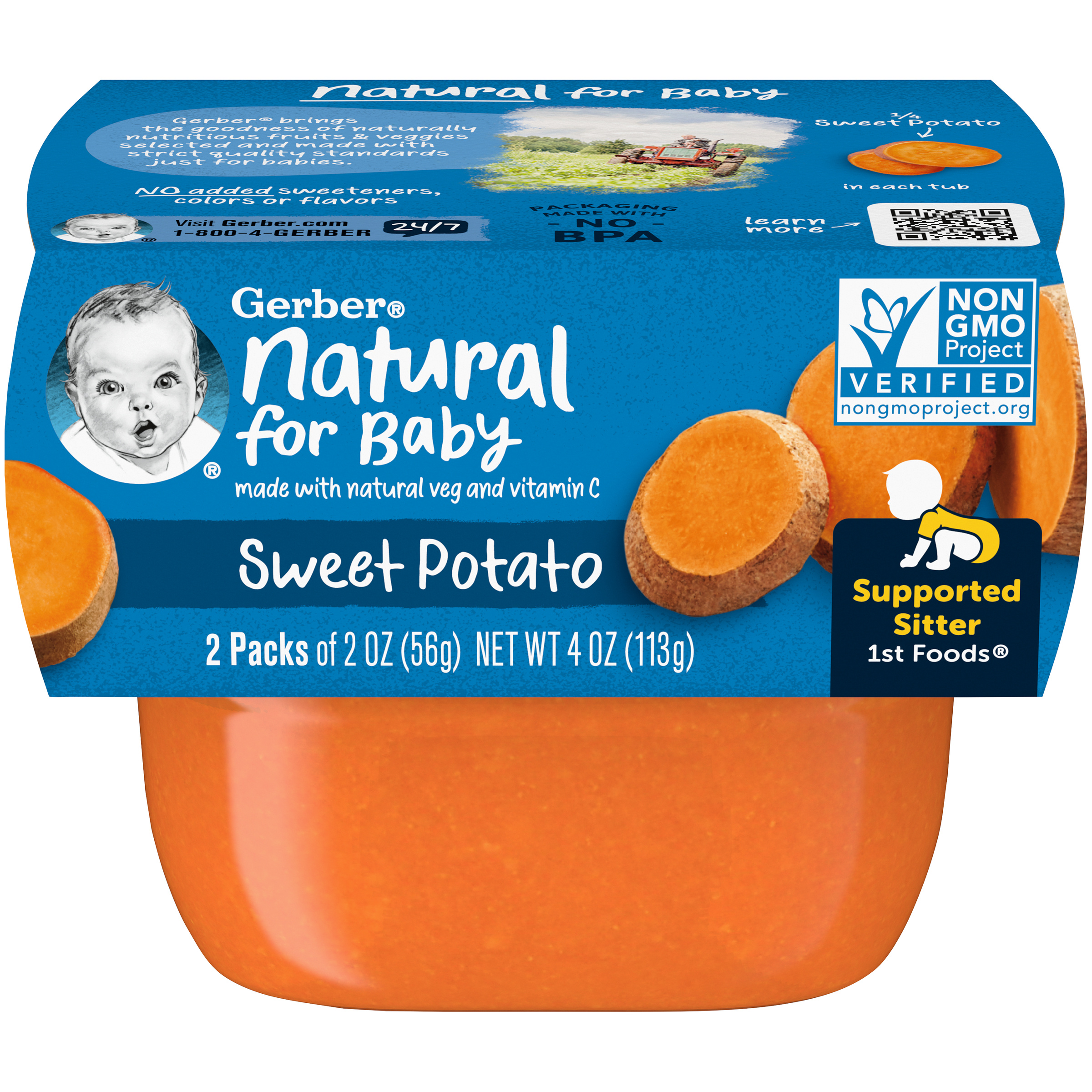 Gerber 1st Foods Baby Food Sweet Potato Puree, Clean Label Project