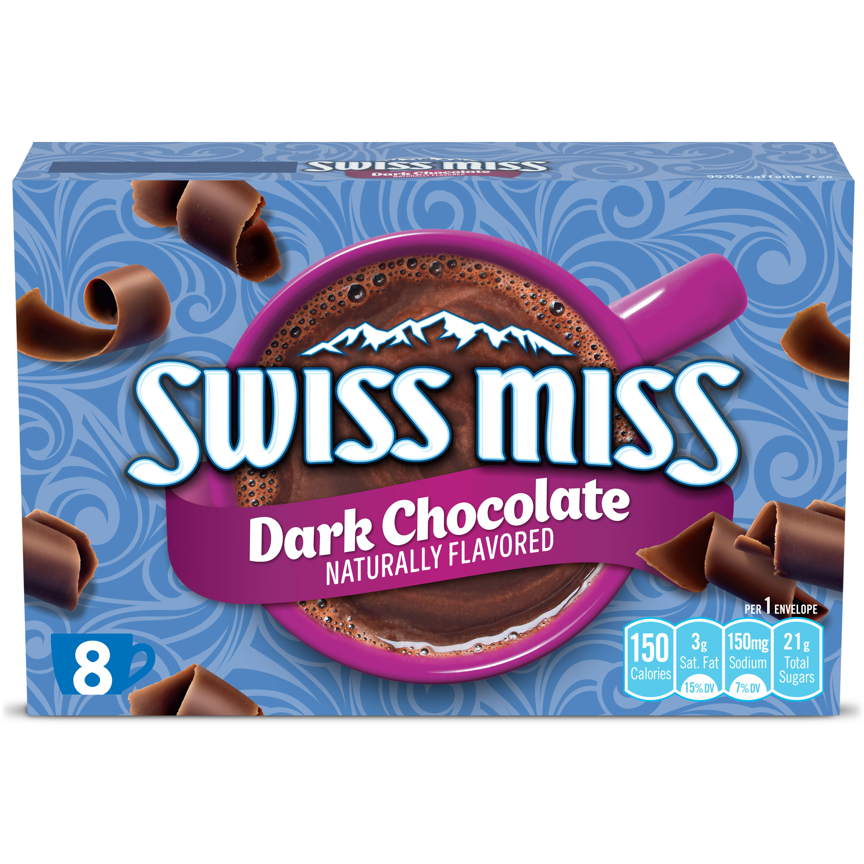 Swiss Miss Dark Chocolate Flavored Hot Cocoa Mix, 8 Count Hot