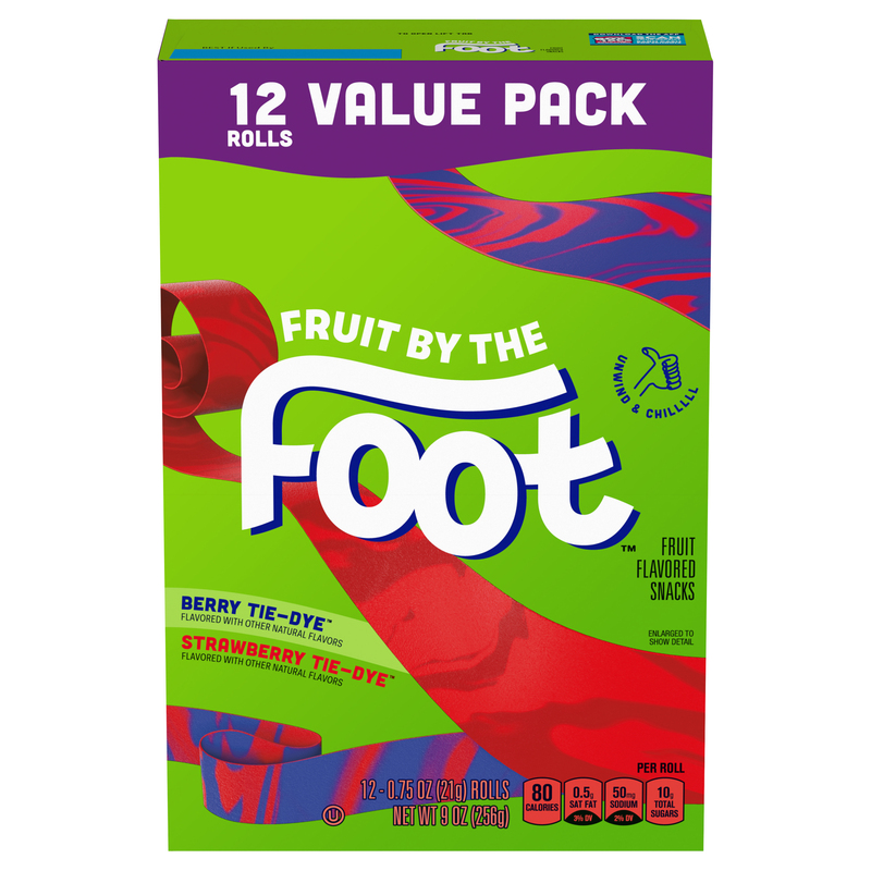 Fruit by the Foot Berry Tie-Dye/Strawberry Tie-Dye Fruit Flavored
