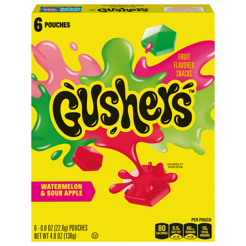 Gushers Raspberry Lemonade, Strawberry Peach & Orange Cherry Fruit