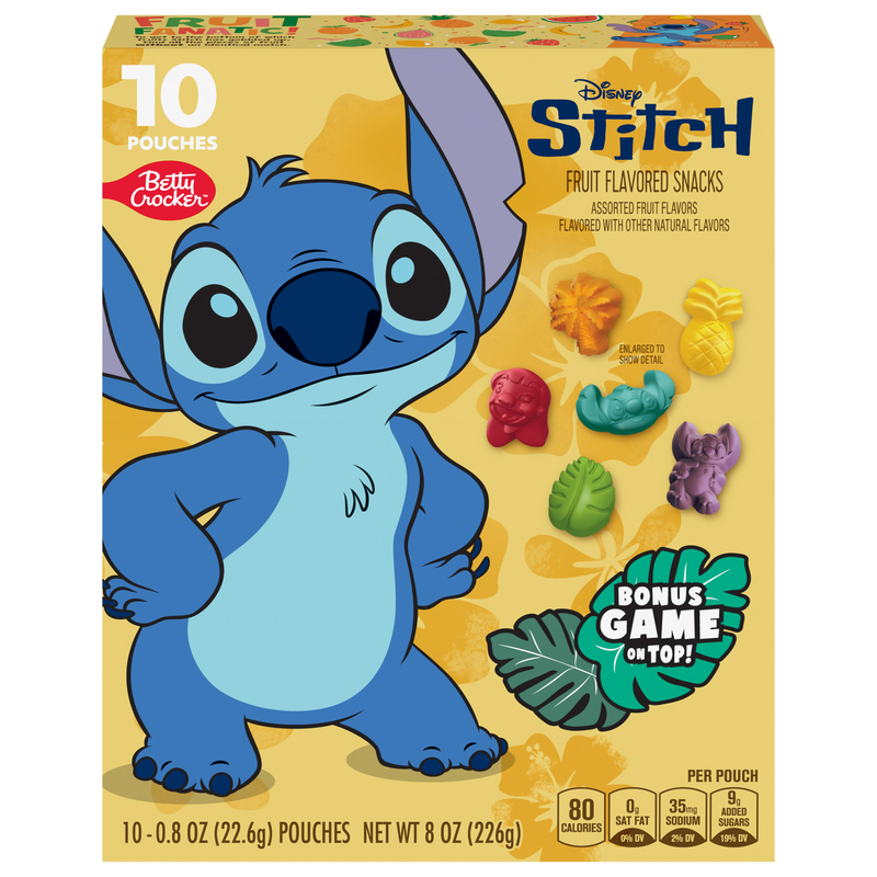 Betty Crocker Disney Stitch Assorted Fruit Flavors Fruit Flavored