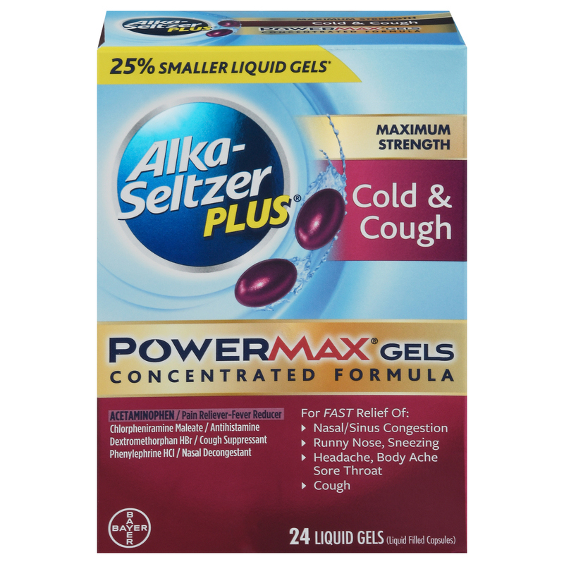 Alka-Seltzer Plus Cold & Cough, Maximum Strength, Liquid Gels