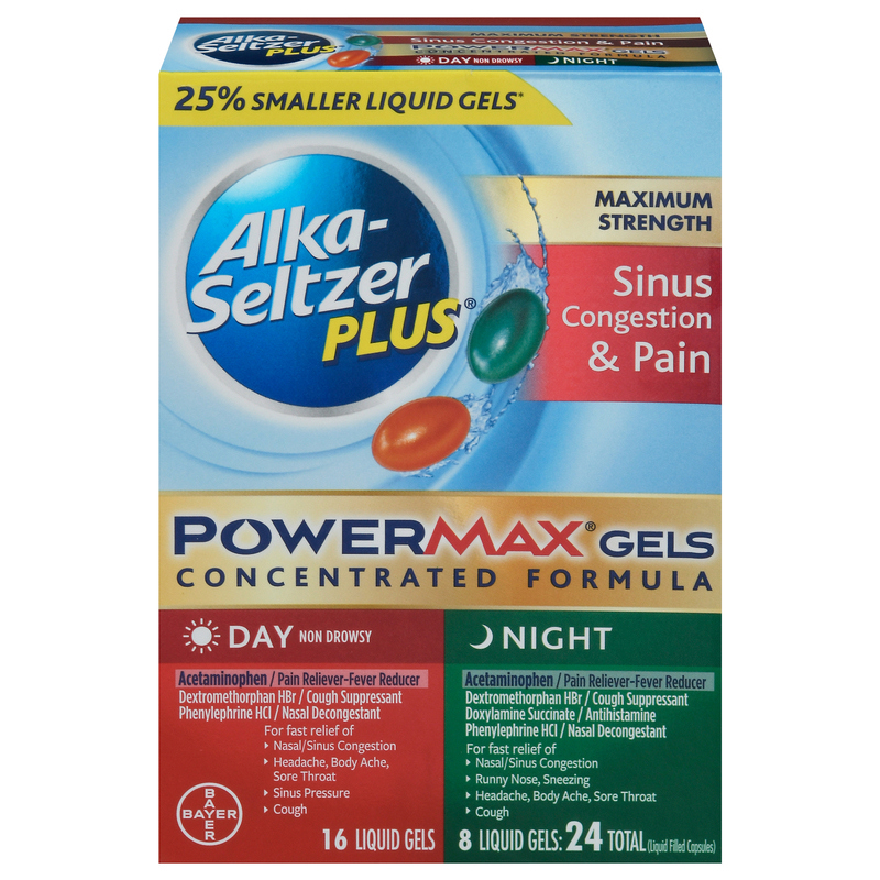 Alka-Seltzer Plus Sinus Congestion & Pain, Maximum Strength, Day