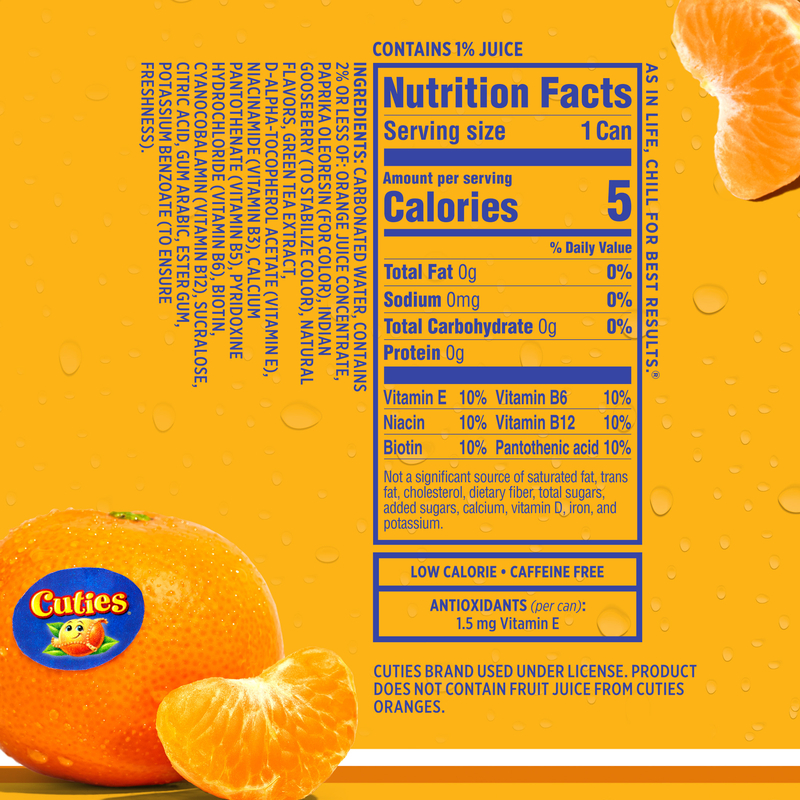 Sparkling Ice Cuties Orange Cream Sparkling Water Mini Cans