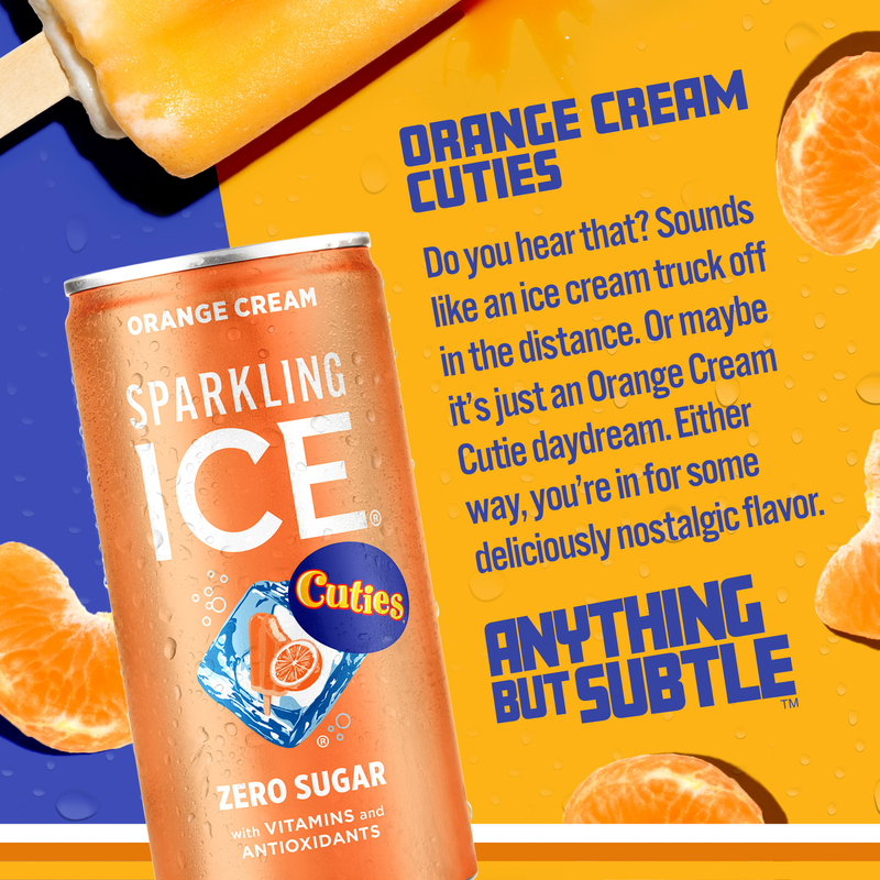 Sparkling Ice Cuties Orange Cream Sparkling Water Mini Cans