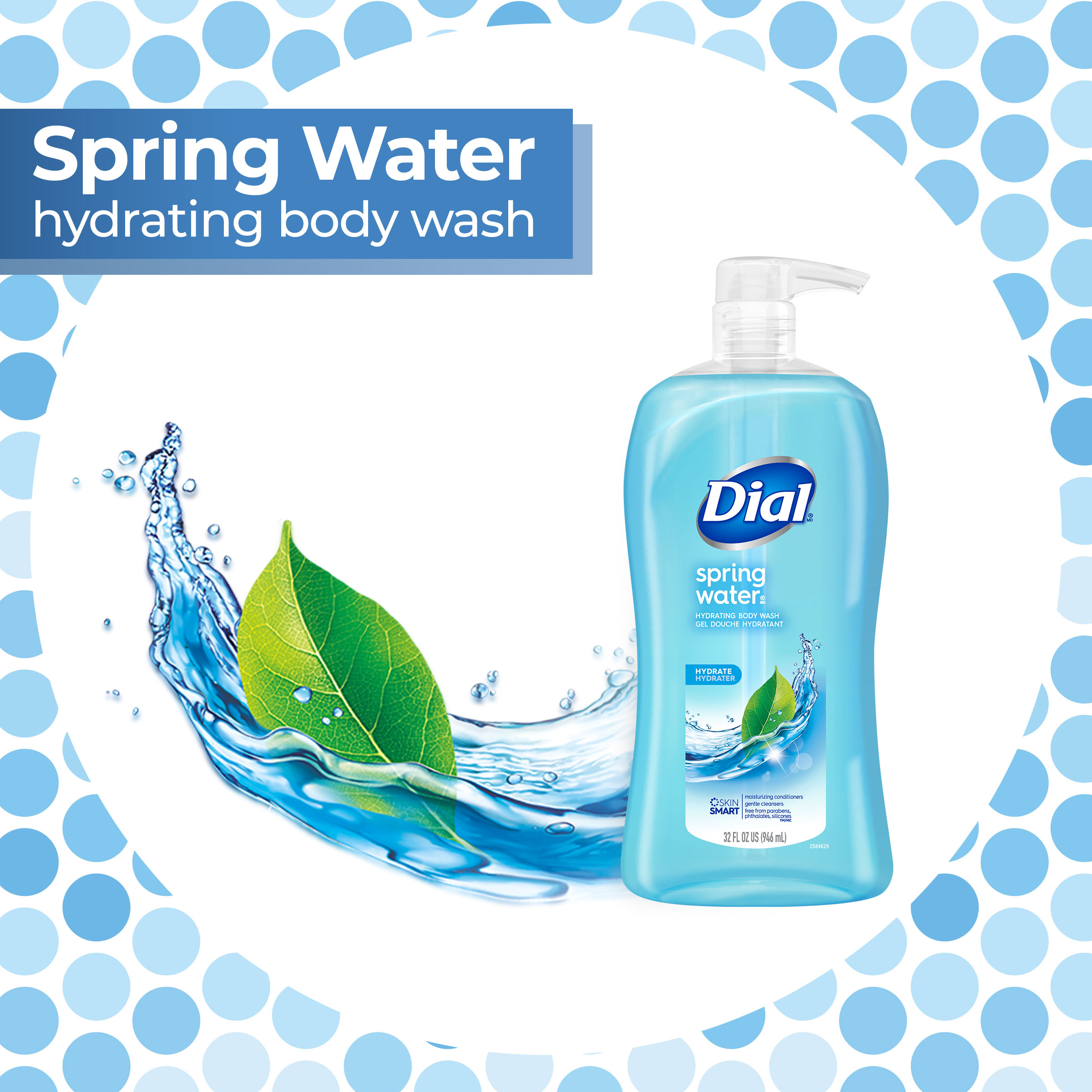 Dial Body Wash, Spring Water, 32 fl oz Giant Eagle Because It