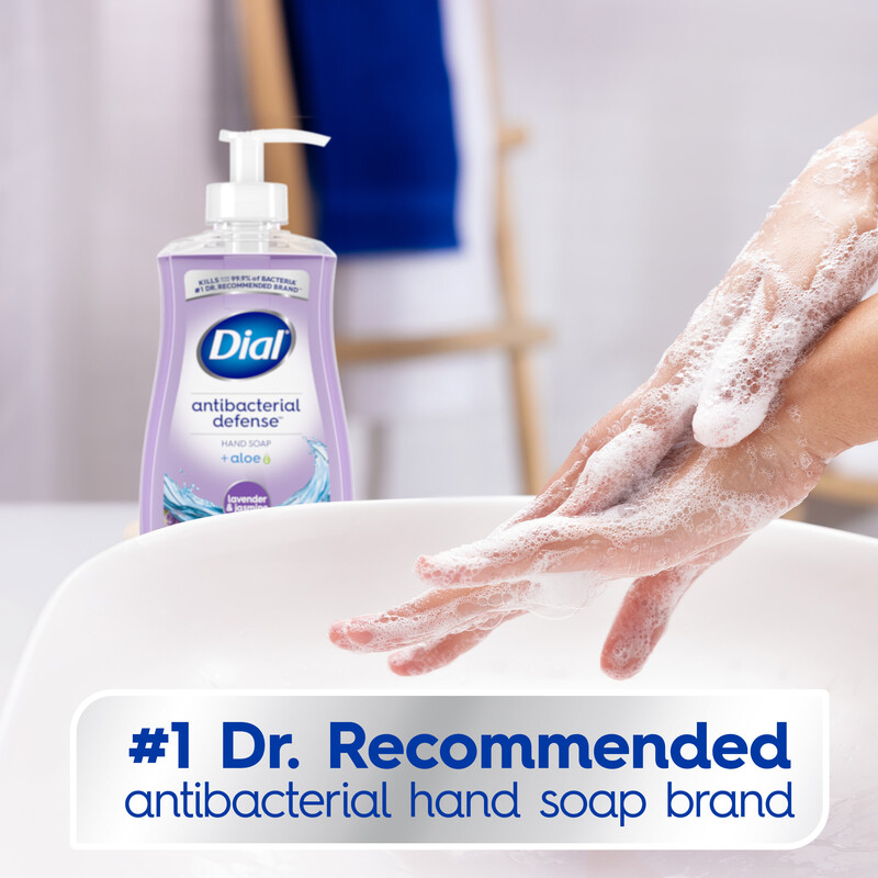 Dial Antibacterial Defense Lavender & Jasmine Liquid Hand Soap, 11