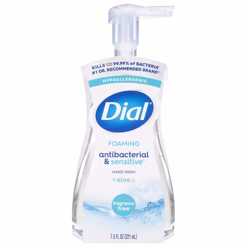 Dial Antibacterial Sensitive Foaming Hand Wash, Fragrance Free - Main Image