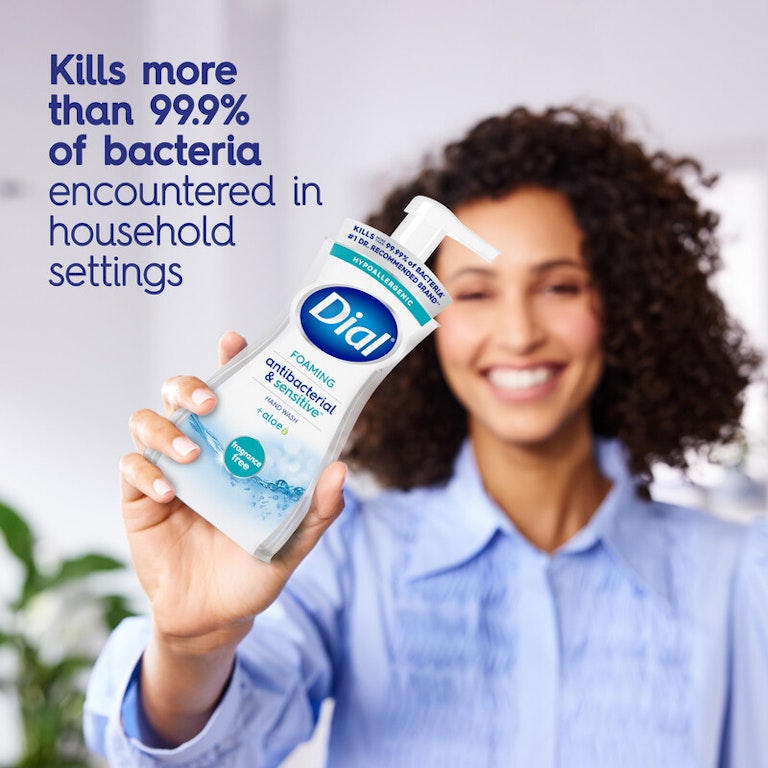 Dial Antibacterial Sensitive Foaming Hand Wash, Fragrance Free