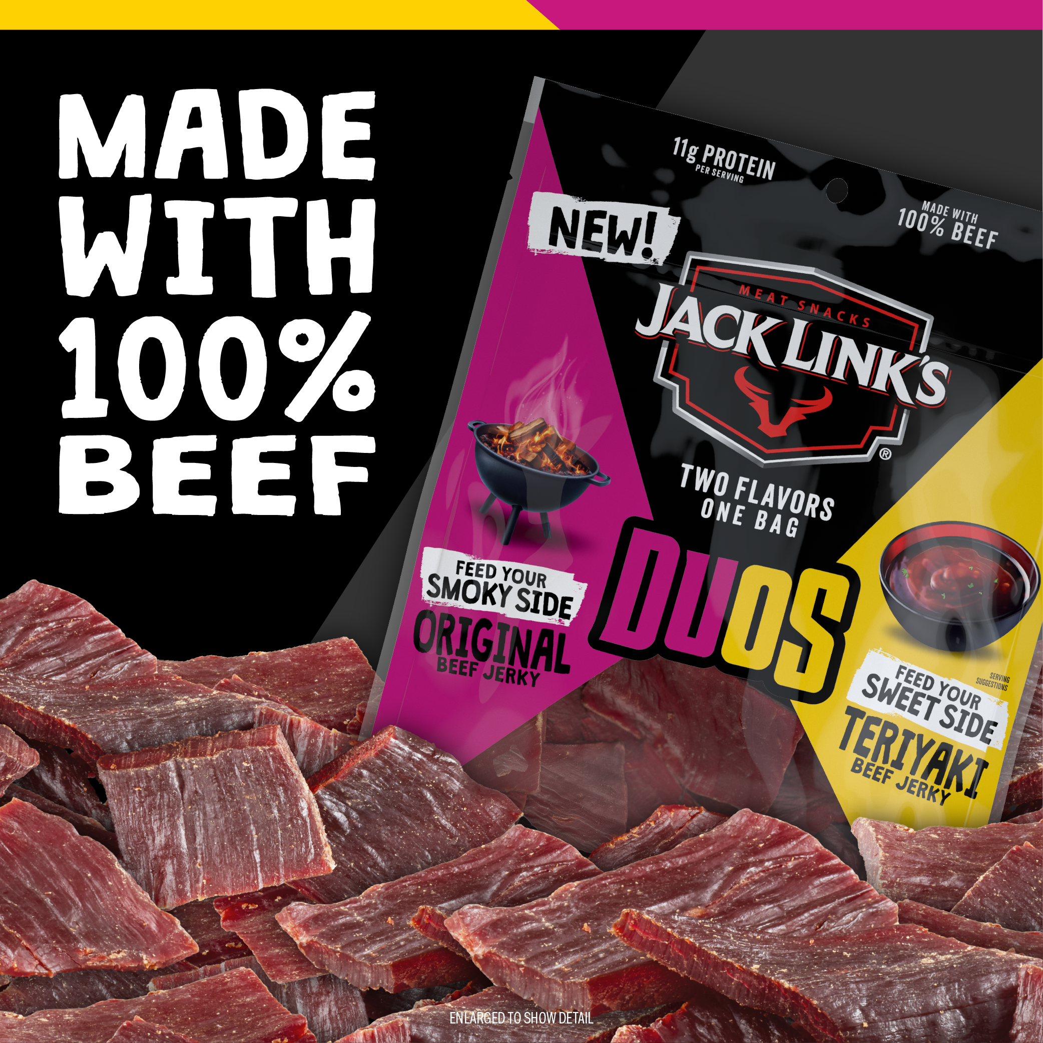 Jack Link's Duos Original and Teriyaki Beef Jerky, 2.85 ounce