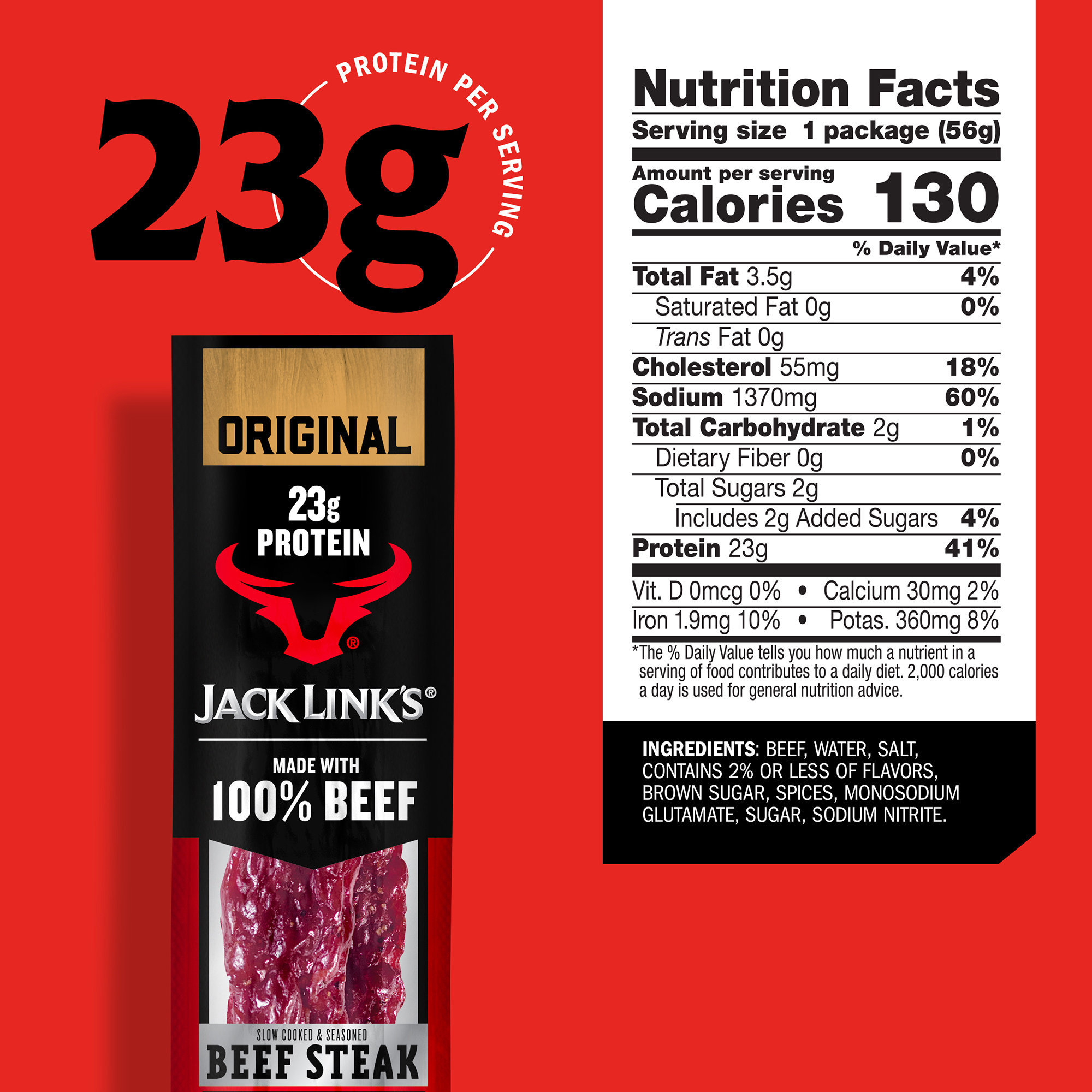 Jack Link's Original Flavor Beef Steak, 2 ounce | Giant Eagle