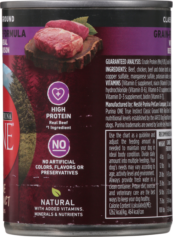Purina ONE Wet Dog Food True Instinct Classic Ground Grain-Free Formula  With Real Beef and Bison High Protein Dog Food | Giant Eagle | Because It  Matters | Grocery Store & Pharmacy