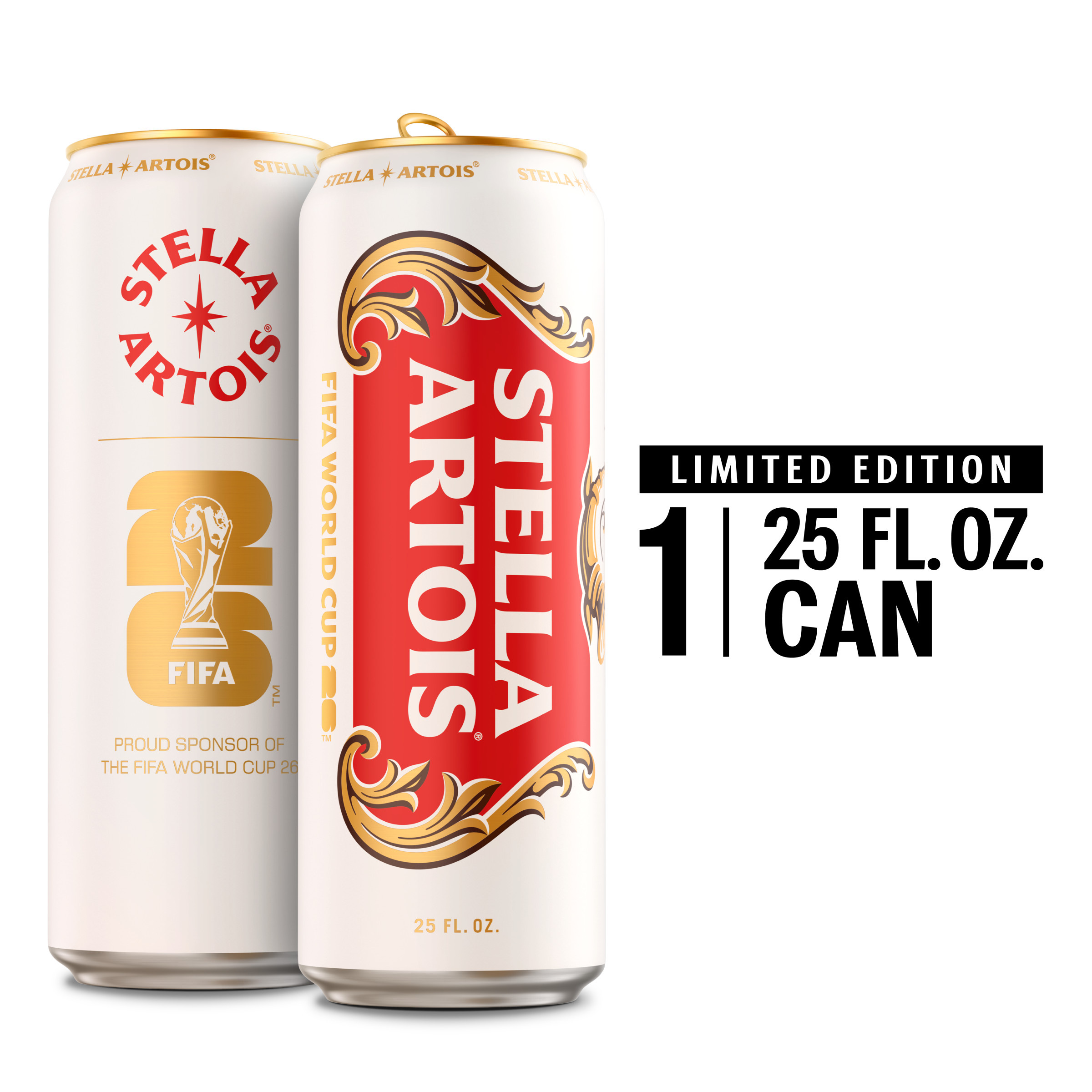 Stella Artois Premium Lager Beer, 25 fl oz Aluminum Can, 5% ABV
