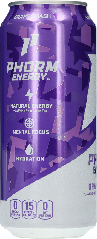 Phorm Energy, Grape Smash, 1 Single 16 fl oz Can, 200mg Natural