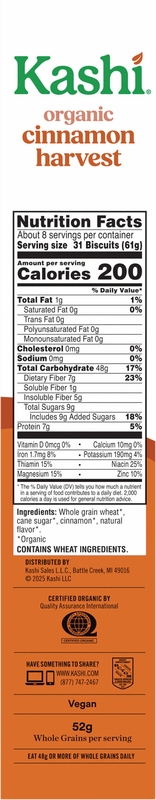 Kashi Organic Cinnamon Harvest Cereal | Giant Eagle | Because It