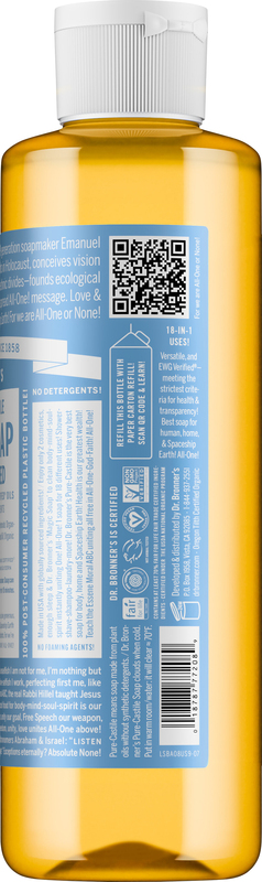 Dr. Bronner's 18-in-1 Pure-Castile Baby Unscented Magic Soap