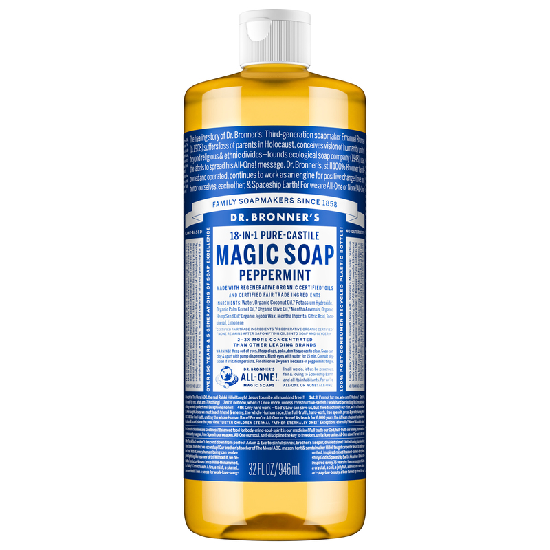 Dr. Bronner's Magic Soap, 18-in-1, Pure-Castile, Peppermint