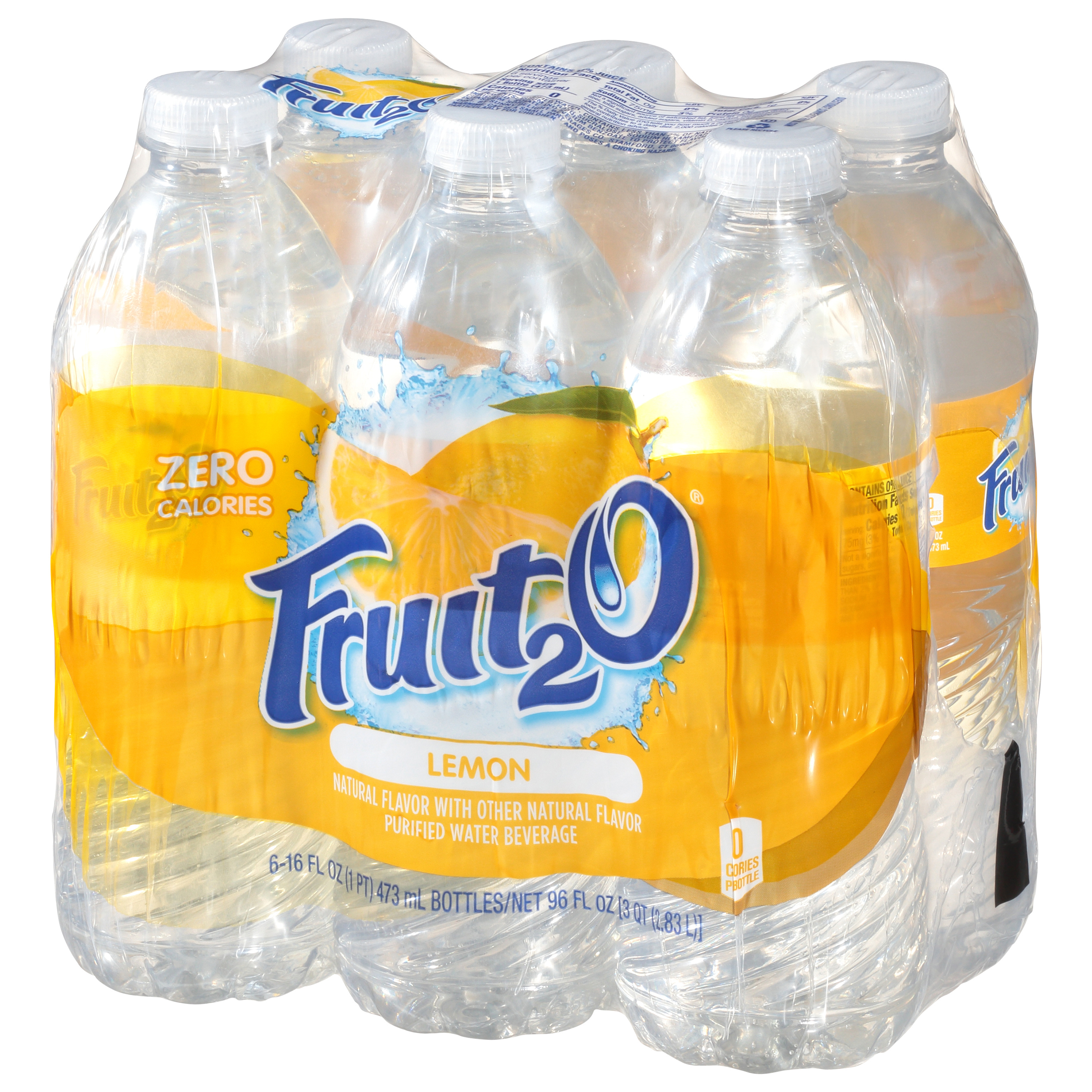 Fruit2O Lemon Flavored Water, 6 Count, 16 FL OZ Bottles | Giant