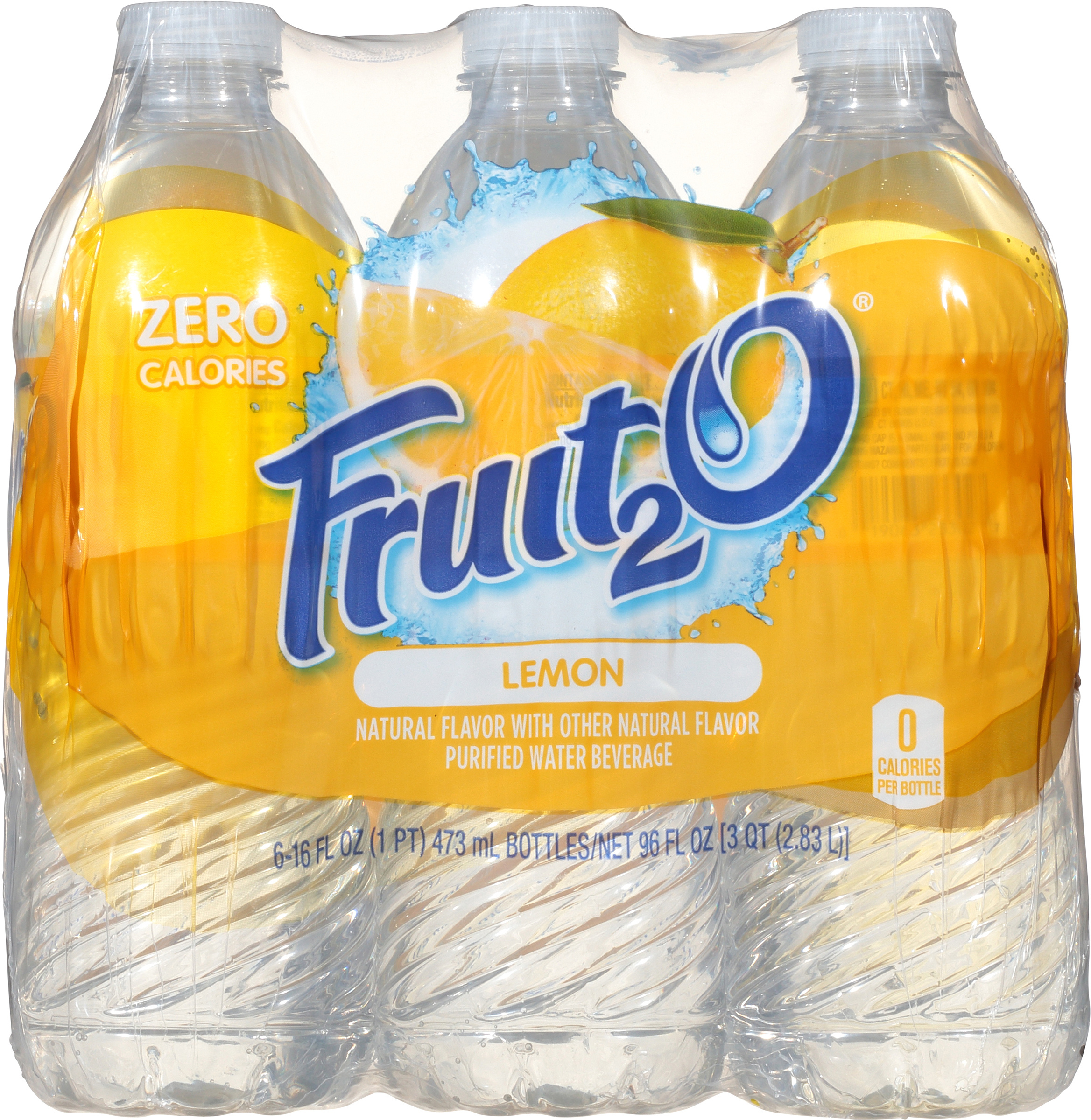 Fruit2O Lemon Flavored Water, 6 Count, 16 FL OZ Bottles | Giant