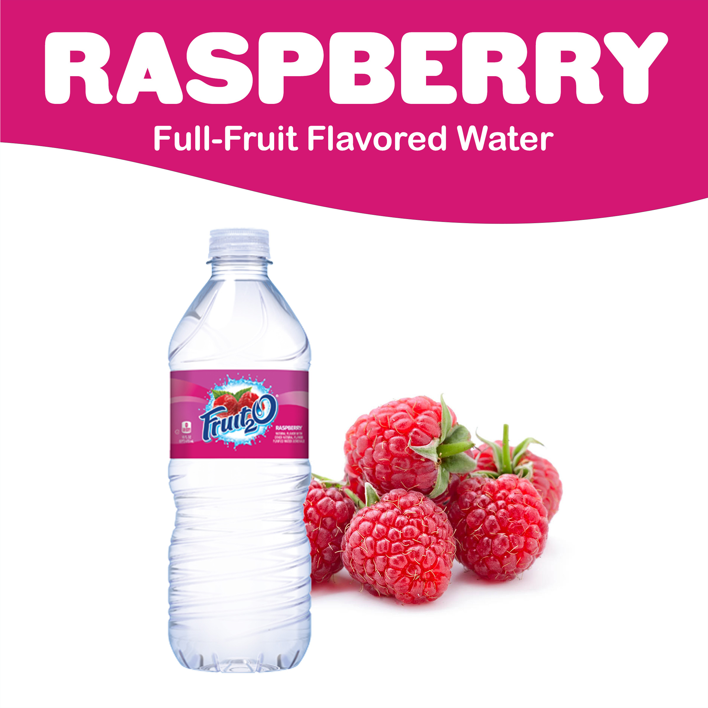 Fruit2O Raspberry Flavored Water, 6 Count, 16 FL OZ Bottles