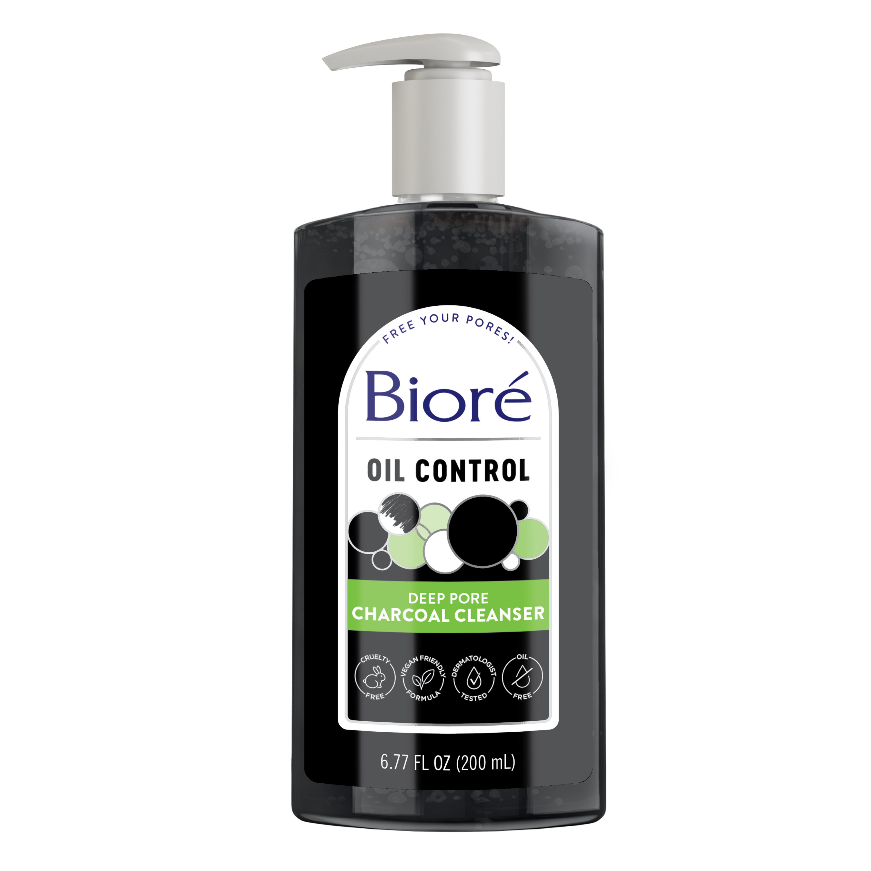 Biore Deep Pore Charcoal Cleanser, with Deep Pore Cleansing for