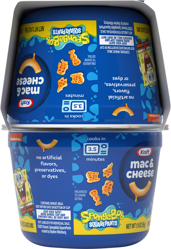 Kraft SpongeBob SquarePants Mac and Cheese, 4 Cups, for Easy