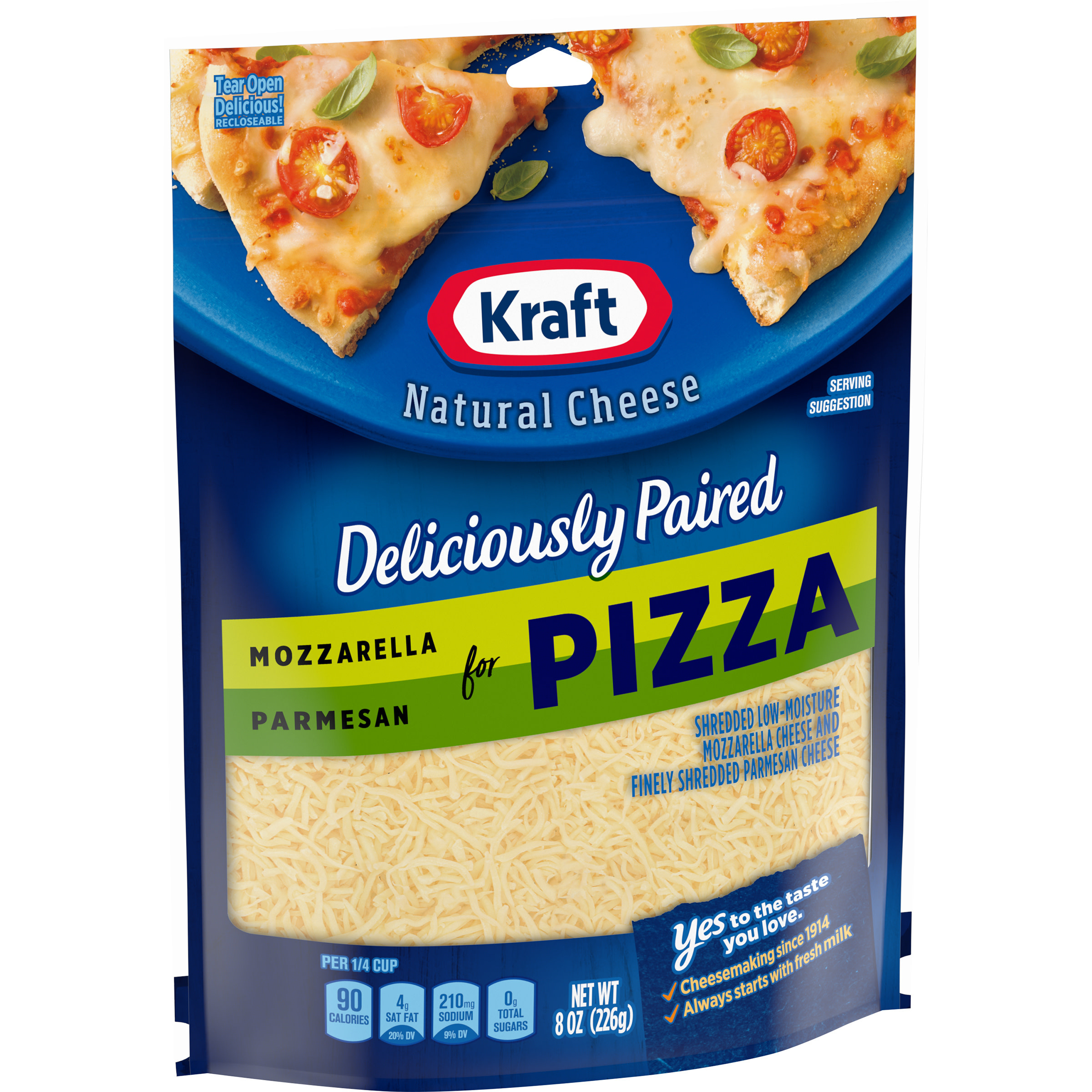 Kraft Deliciously Paired Mozzarella & Parmesan Shredded Cheese for