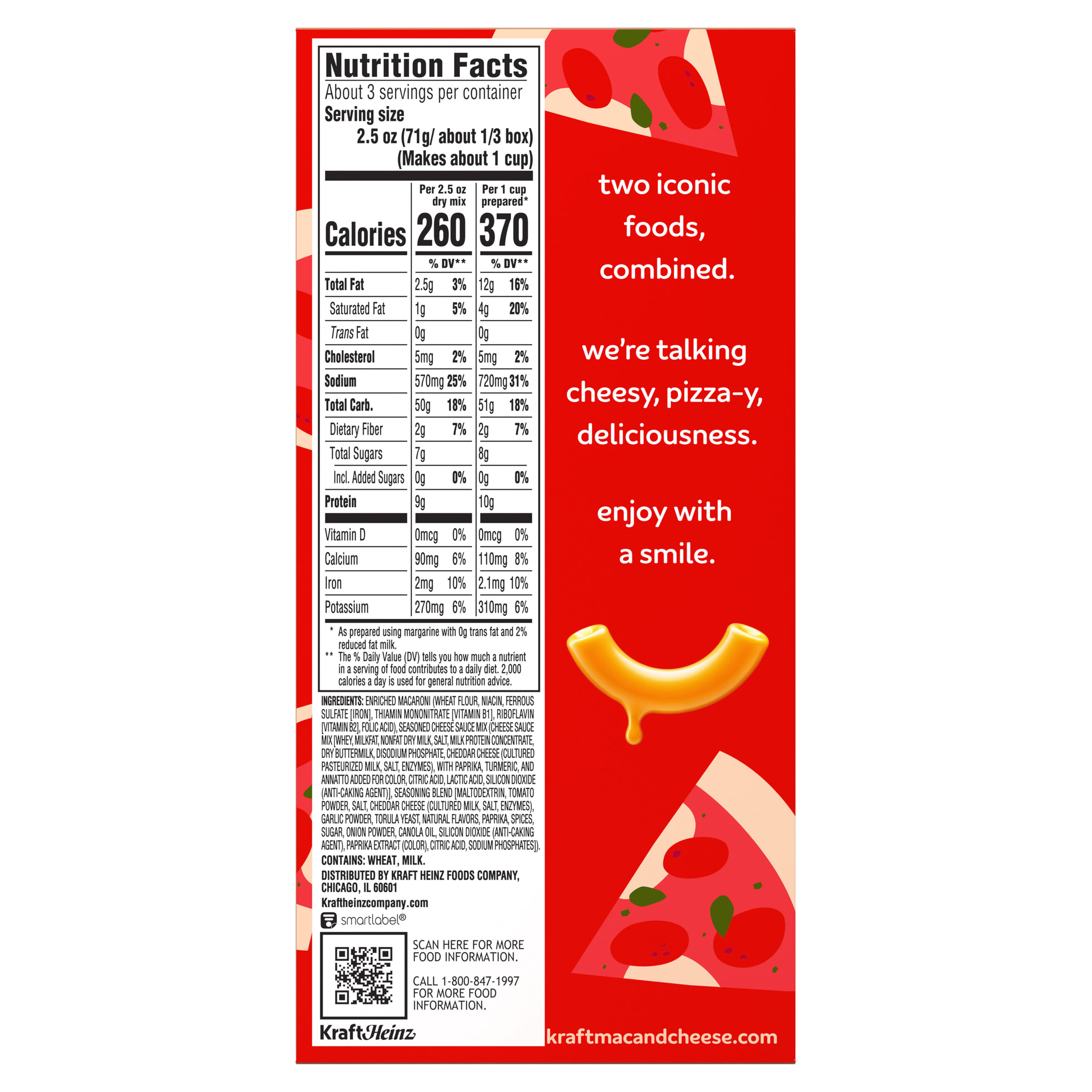 Kraft Pizza Flavored Mac & Cheese Macaroni and Cheese Dinner, 7.25