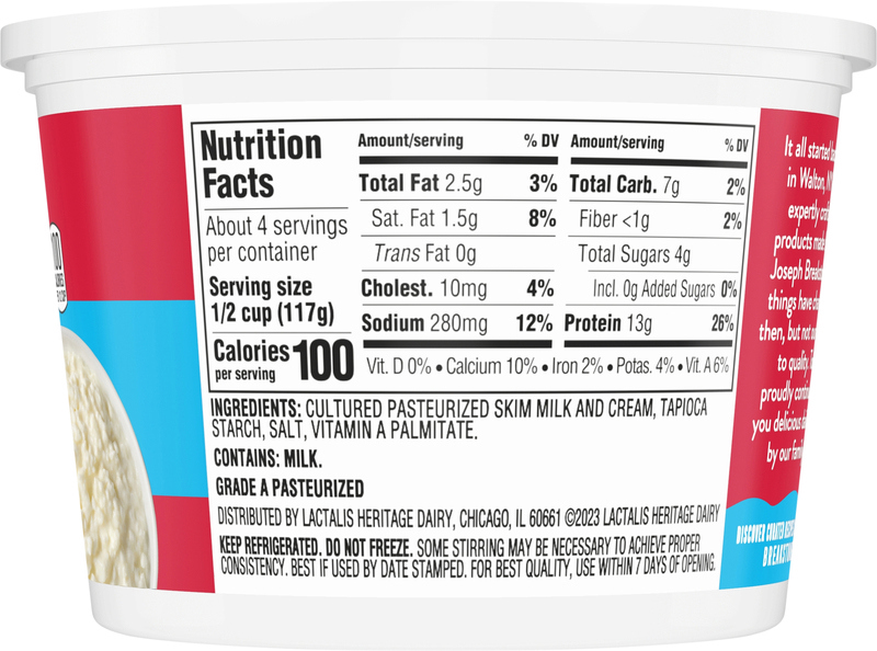 Breakstone's Lowfat Large Curd Cottage Cheese with 2% Milkfat, 16