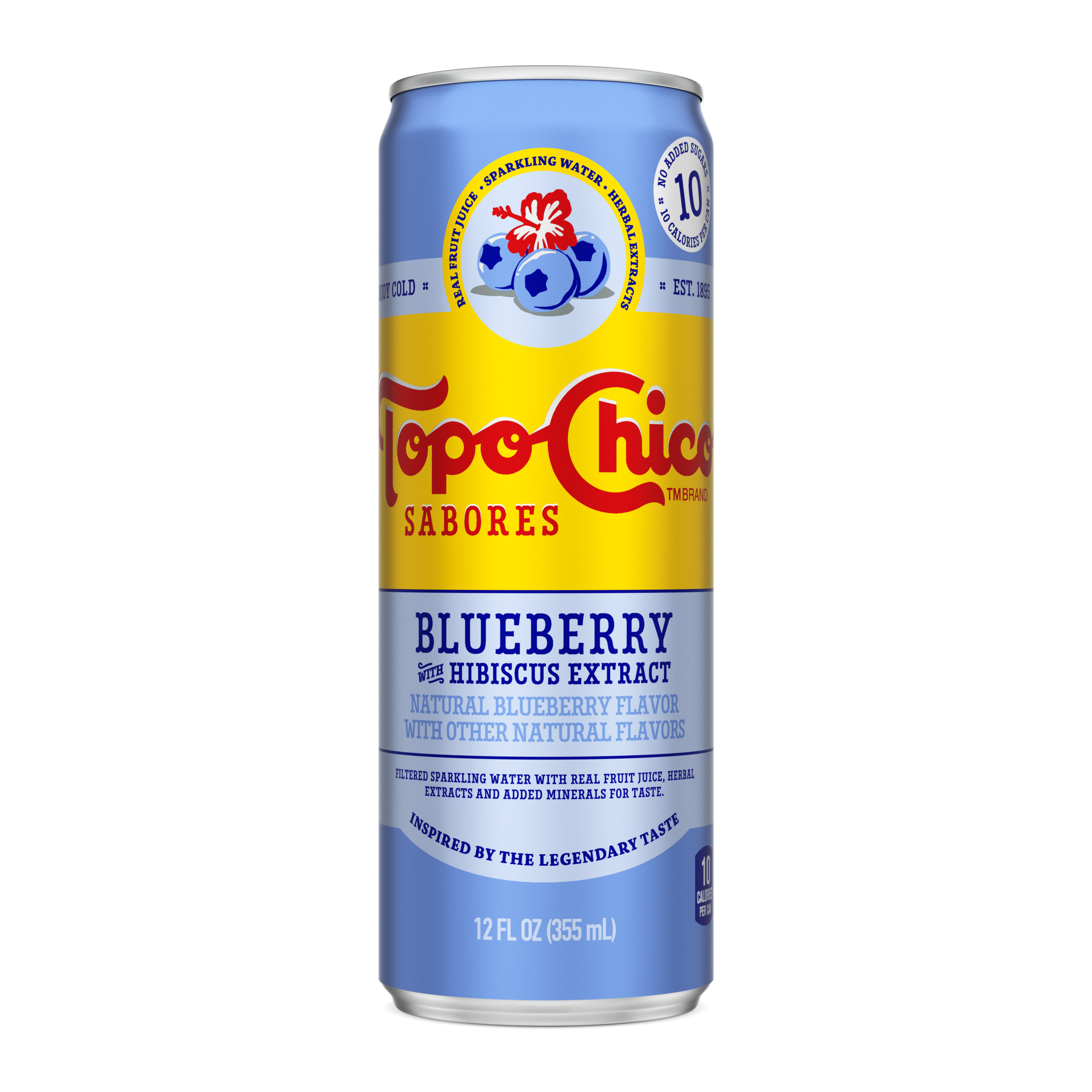 Topo Chico Sabores Blueberry with Hibiscus Extract Flavored