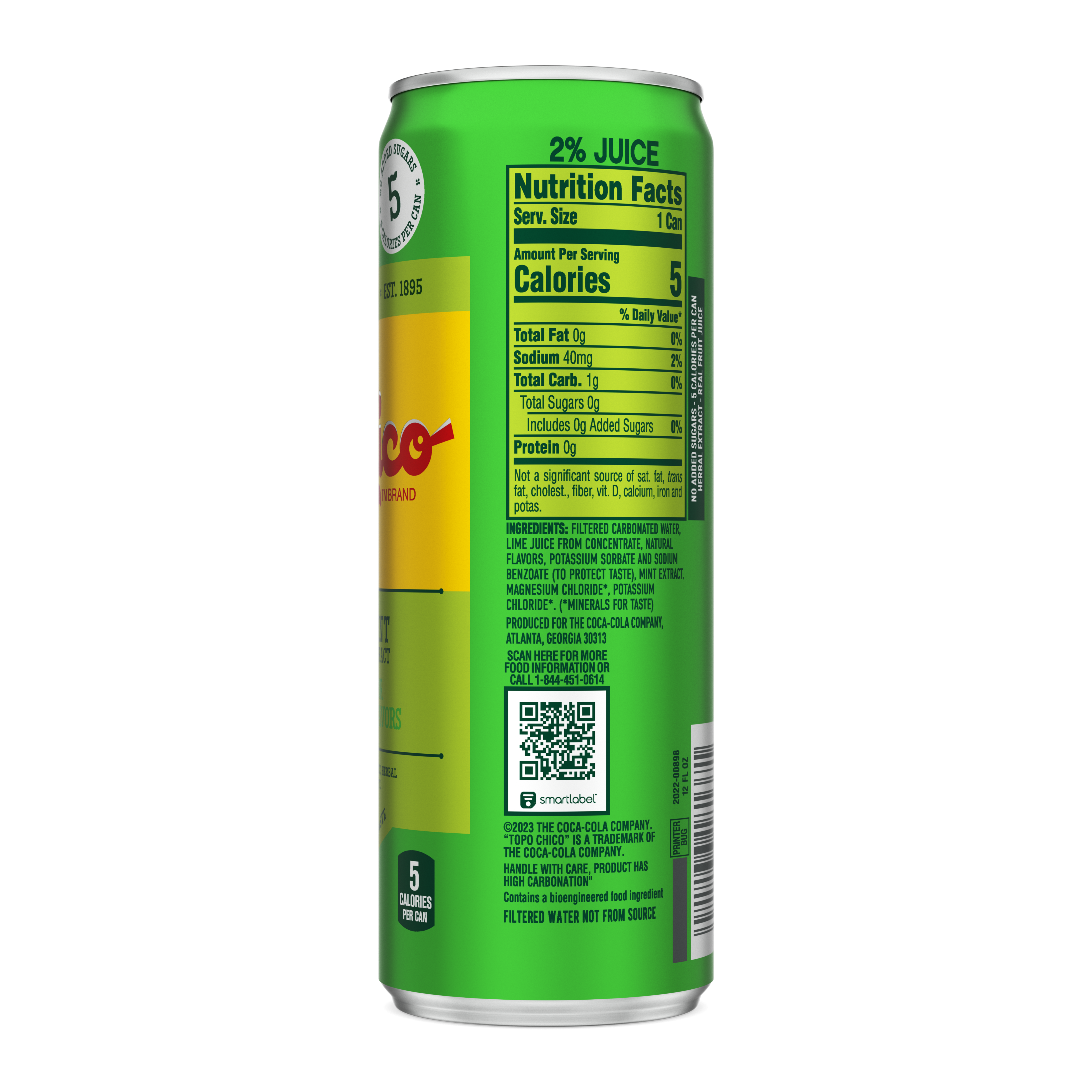 Topo Chico Sabores Lime with Mint Extract Flavored Sparkling Water