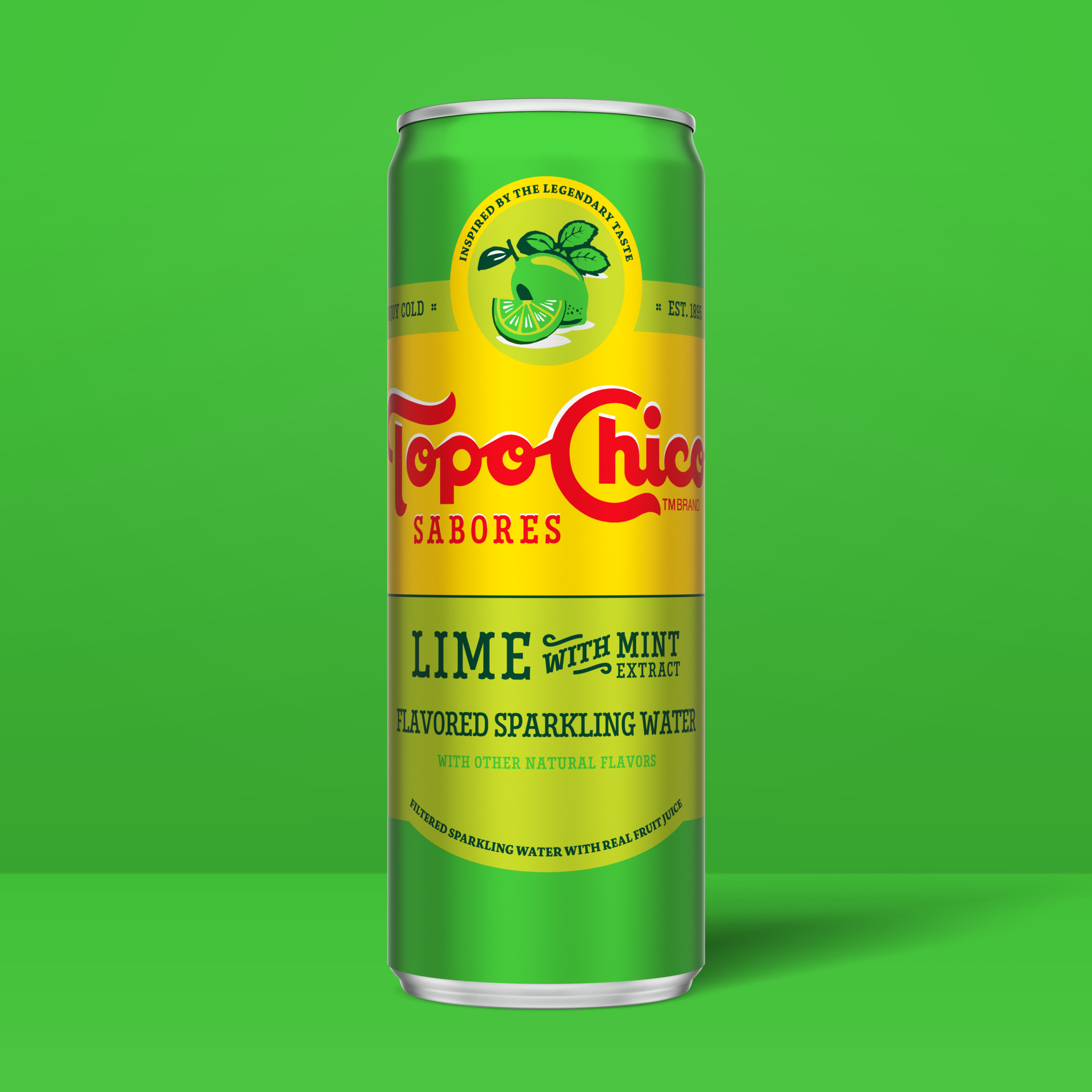 Topo Chico Sabores Lime With Mint Extract Flavored Sparkling Water