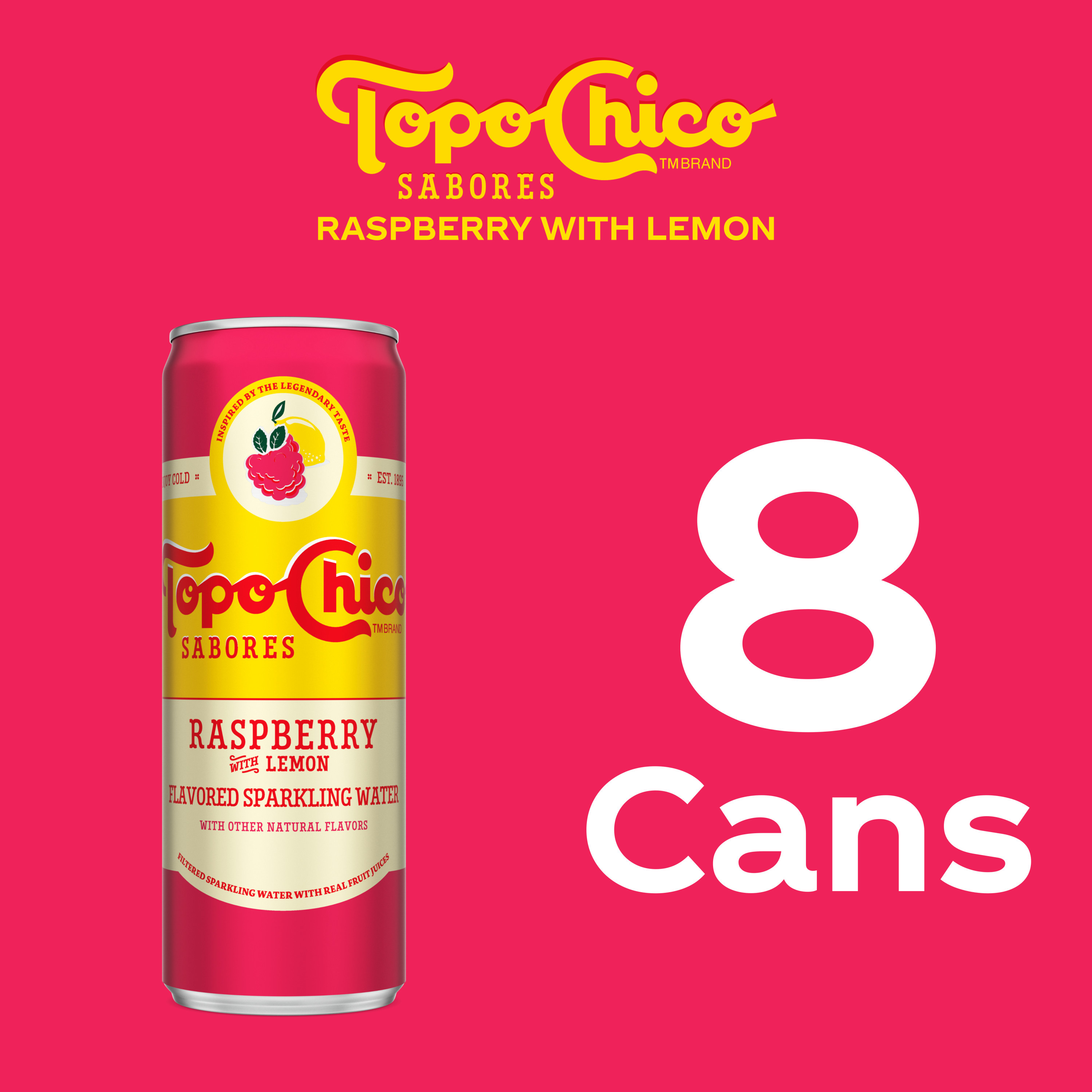 Topo Chico Sabores Raspberry With Lemon Flavored Sparkling Water