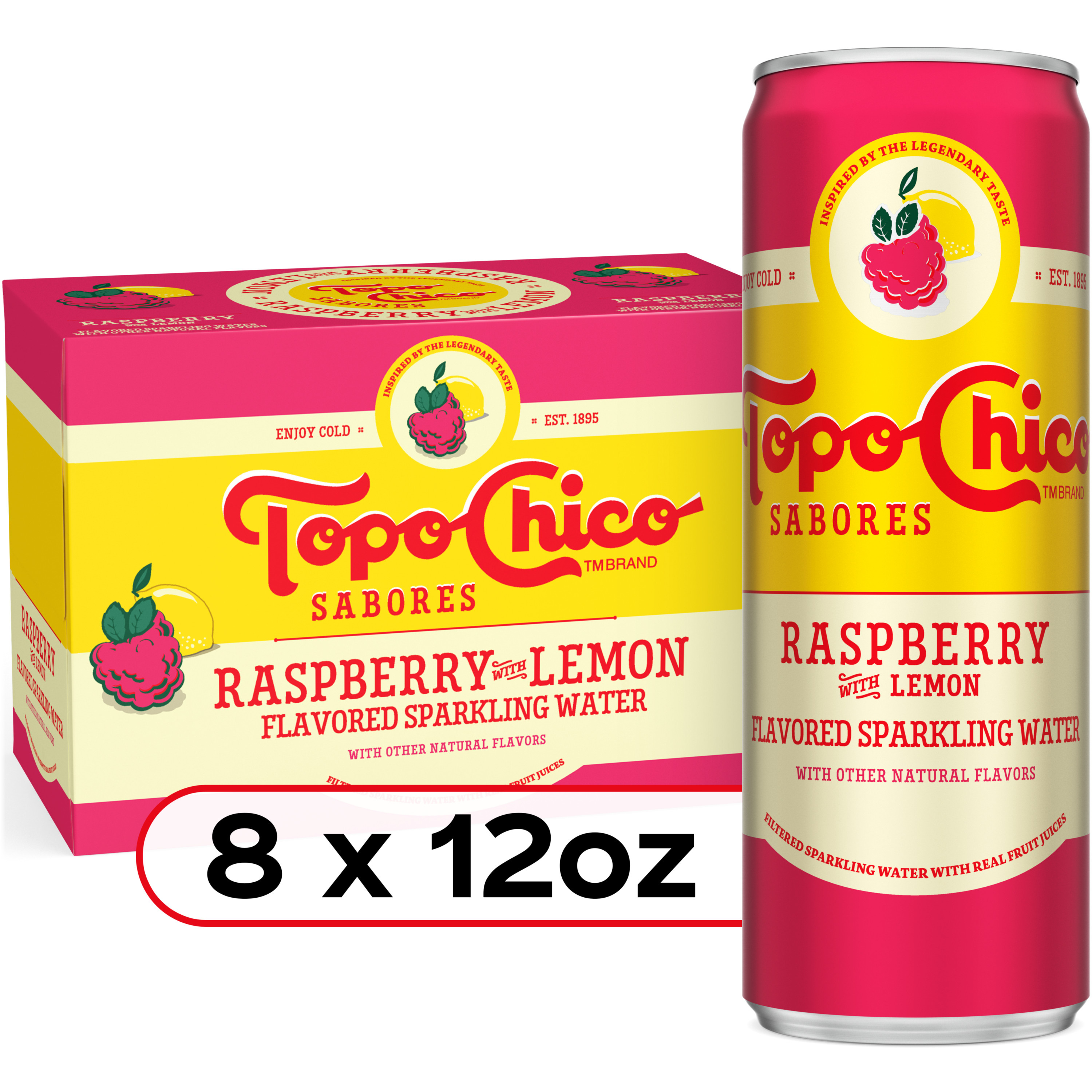 Topo Chico Sabores Raspberry With Lemon Flavored Sparkling Water