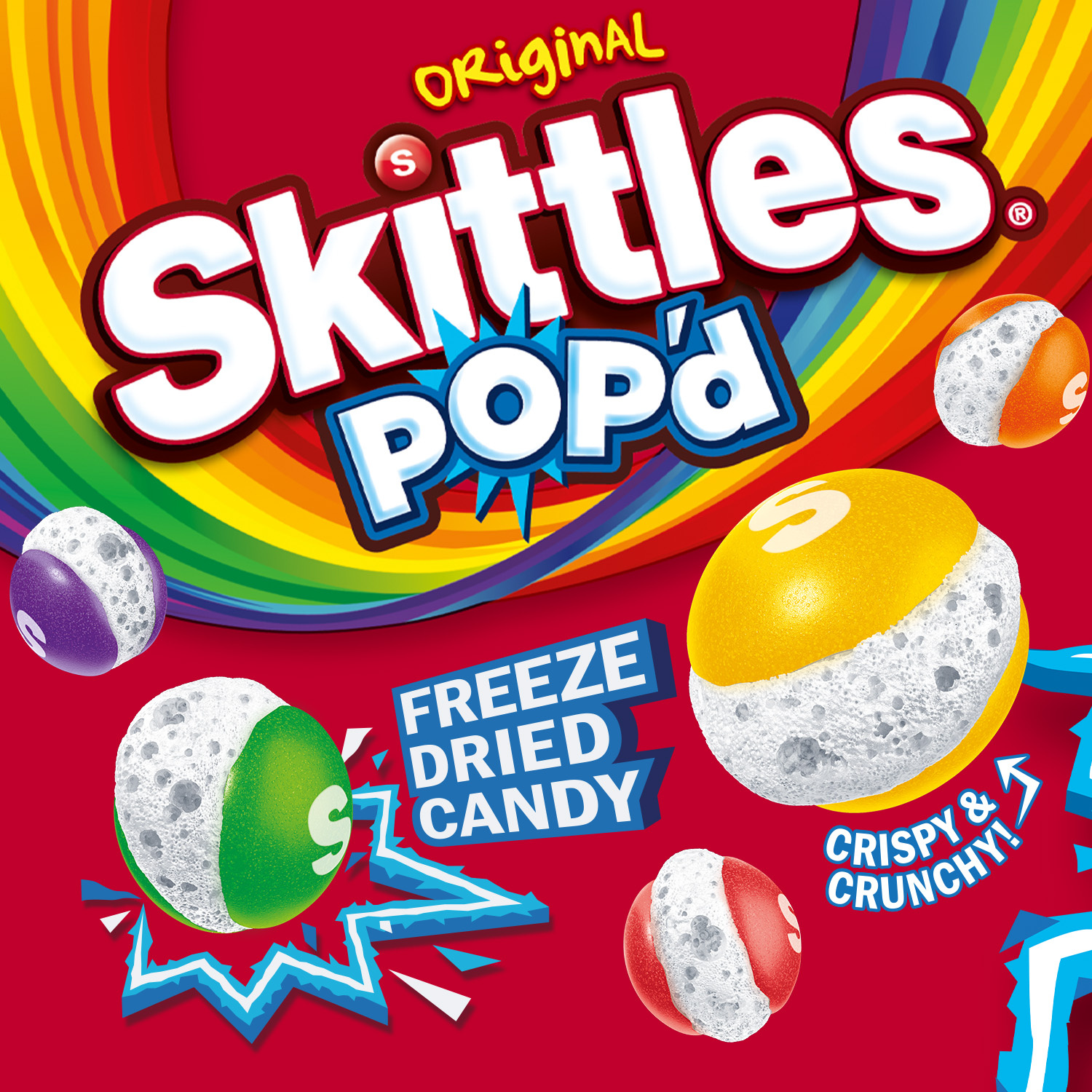SKITTLES POP'd Originals Freeze Dried Candy, 5.5 Oz Bag | Giant