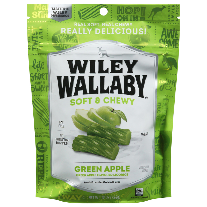 Wiley Wallaby Licorice, Green Apple, Soft & Chewy | Giant Eagle