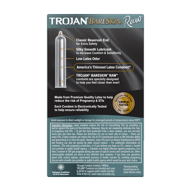 Trojan Raw Thinnest Latex Lubricated Condoms, 10 Count | Giant Eagle | Because It Matters | Grocery Store & Pharmacy Trojan Raw Thinnest Latex Lubricated Condoms, 10 Count | Giant Eagle | Because It Matters | Grocery Store & Pharmacy