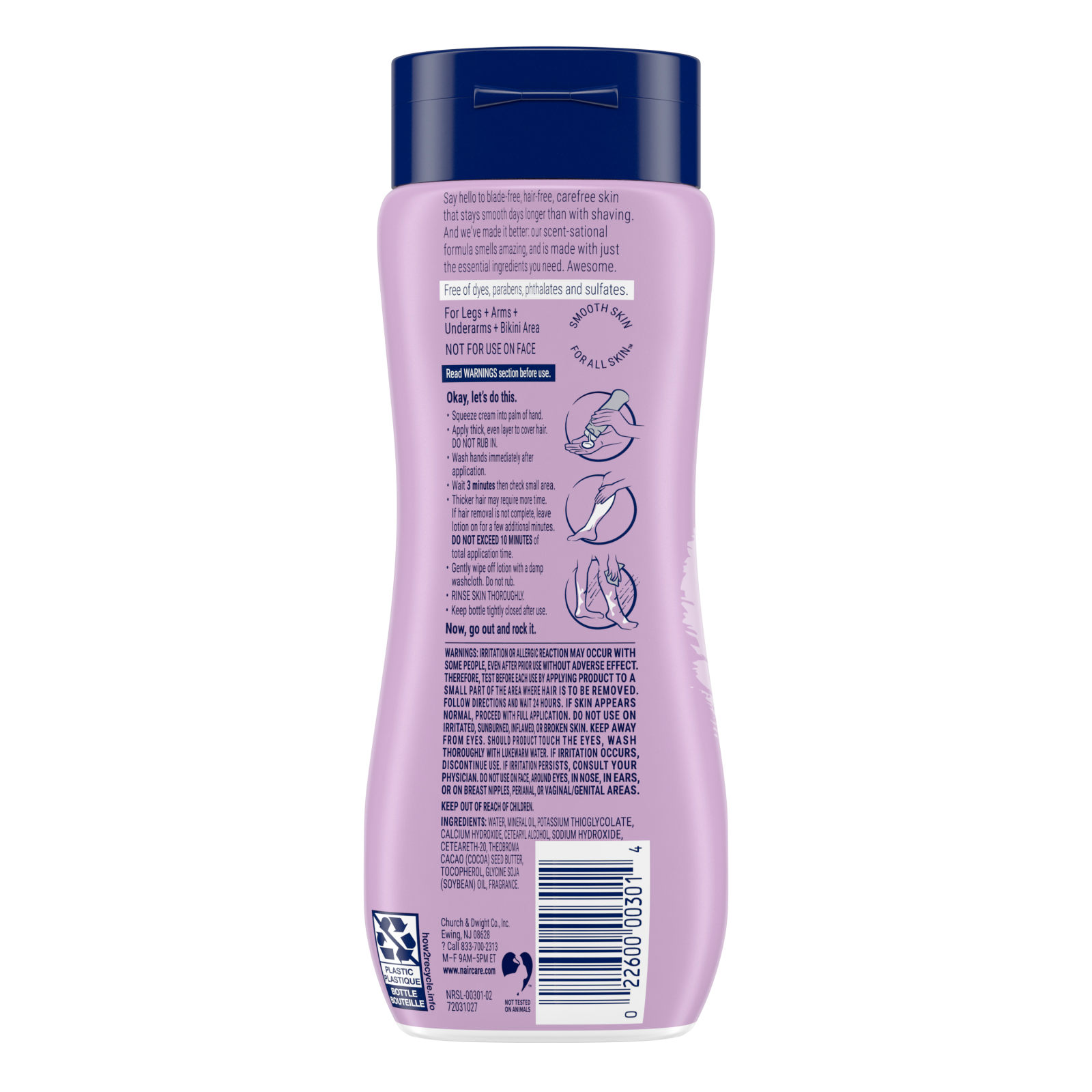 Nair Body Cream Hair Remover with Rich Cocoa Butter and Vitamin E
