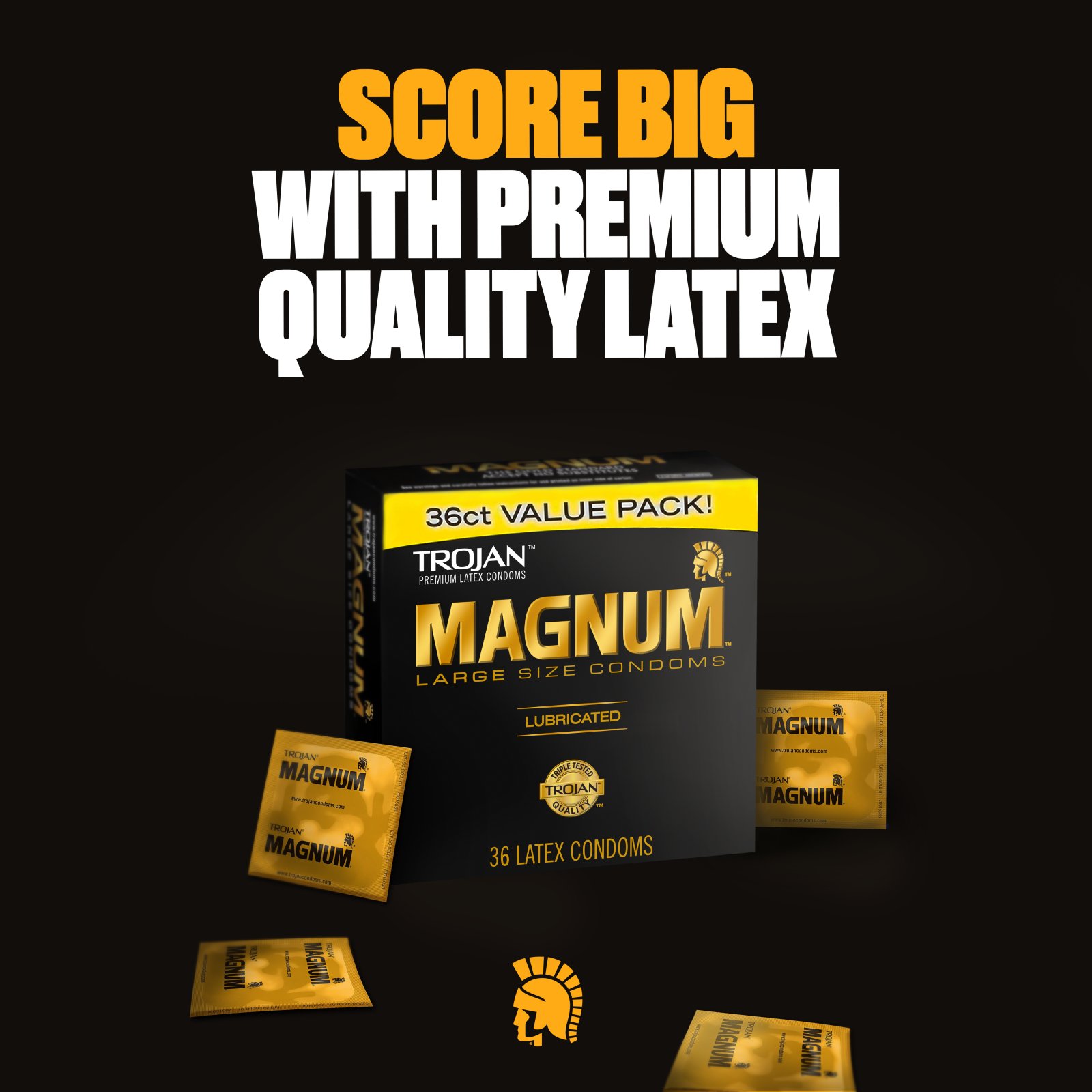 Trojan Magnum Large Size Lubricated Condoms for Comfort and Sensitivity, 36  Count, 1 Pack | Giant Eagle | Because It Matters
