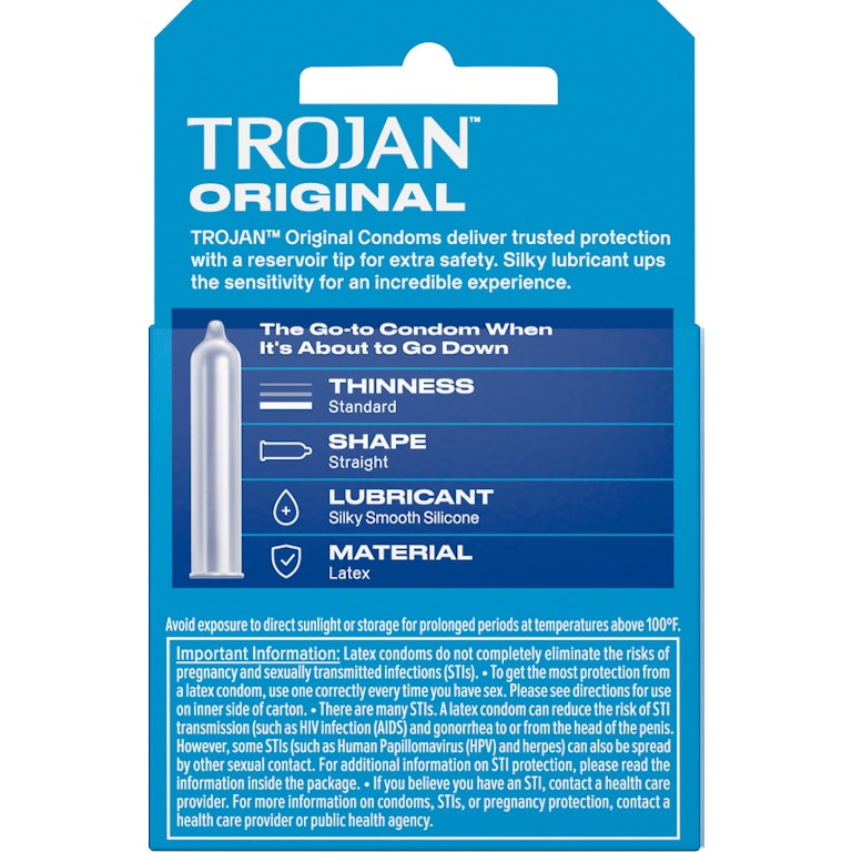 Trojan Original Latex Lubricated Condoms for Men, Classic Straight Shape, 12 Count | Giant Eagle | Because It Matters | Grocery Store & Pharmacy Trojan Original Latex Lubricated Condoms for Men, Classic Straight Shape, 12 Count | Giant Eagle | Because It Matters | Grocery Store & Pharmacy