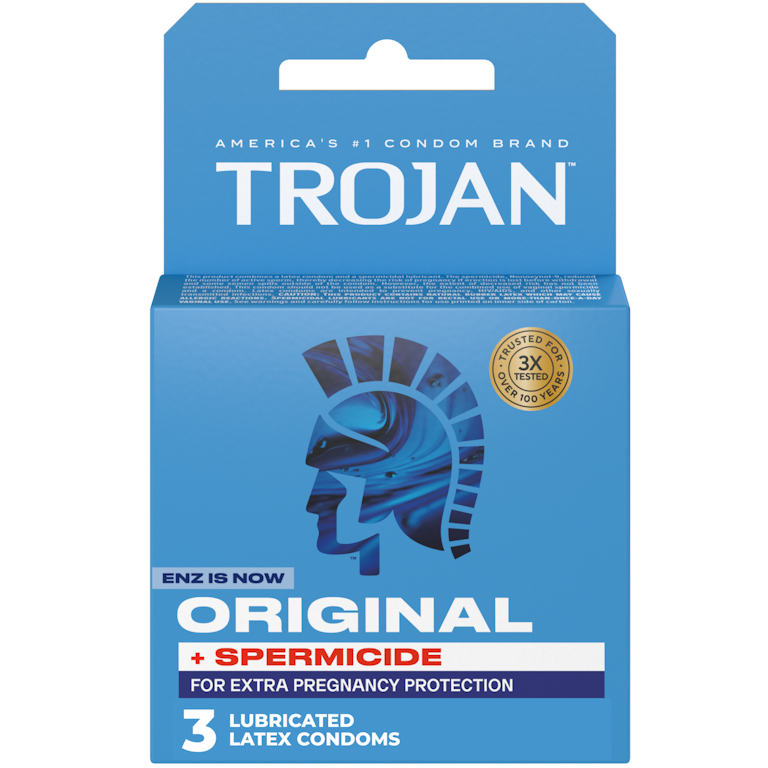 Trojan Original Plus Spermicide Latex Lubricated Condoms for Men, 3 Count | Giant Eagle | Because It Matters | Grocery Store & Pharmacy Trojan Original Plus Spermicide Latex Lubricated Condoms for Men, 3 Count | Giant Eagle | Because It Matters | Grocery Store & Pharmacy