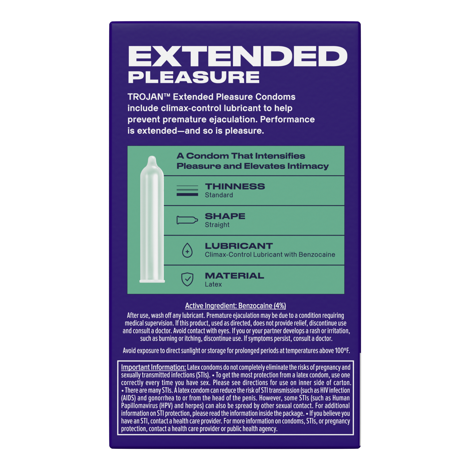 Trojan Extended Pleasure Climax-Control Latex Lubricated Condoms, 12 Count  | Giant Eagle | Because It Matters | Grocery Store & Pharmacy