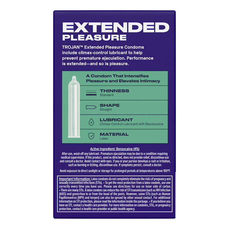 Trojan Extended Pleasure Climax-Control Latex Lubricated Condoms, 12 Count | Giant Eagle | Because It Matters | Grocery Store & Pharmacy Trojan Extended Pleasure Climax-Control Latex Lubricated Condoms, 12 Count | Giant Eagle | Because It Matters | Grocery Store & Pharmacy