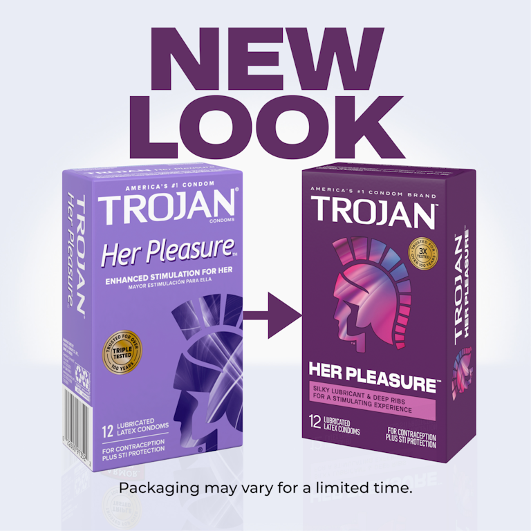 Trojan Her Pleasure Latex Ribbed Lubricated Condoms, Bulbous Shape, 3 Count | Giant Eagle | Because It Matters | Grocery Store & Pharmacy Trojan Her Pleasure Latex Ribbed Lubricated Condoms, Bulbous Shape, 3 Count | Giant Eagle | Because It Matters | Grocery Store & Pharmacy