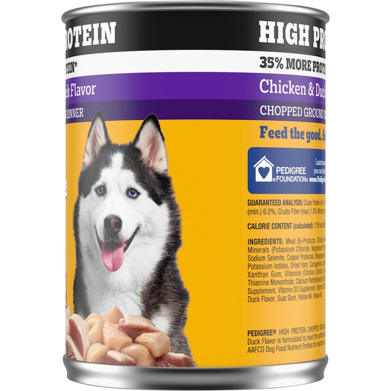 Pedigree Food for Dogs, Chicken Duck Flavor, High Protein