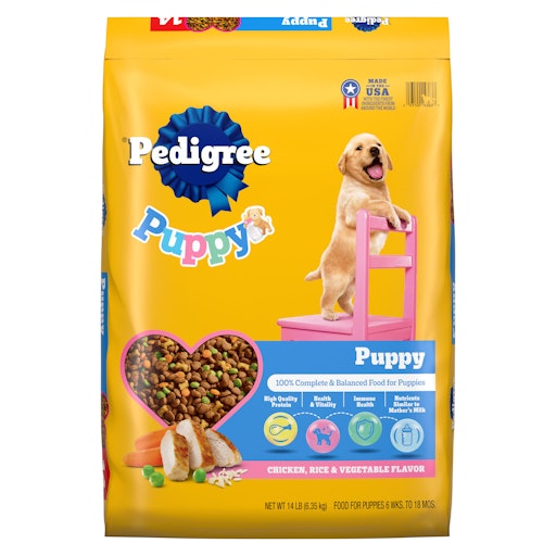 Pedigree Puppy Dry Puppy Food, Chicken, Rice, and Vegetable Flavor